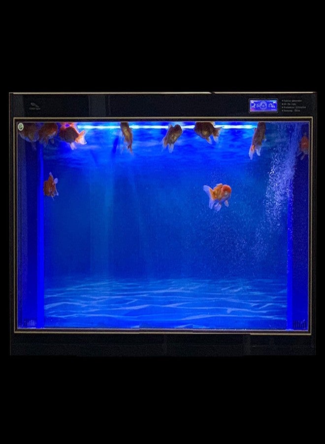 ELEBOX Aquarium Background Blue Black Fish Tank Background Picture 2 Sides Fish Backdrop for Aquarium Wallpaper 16"x 40" - Image 2
