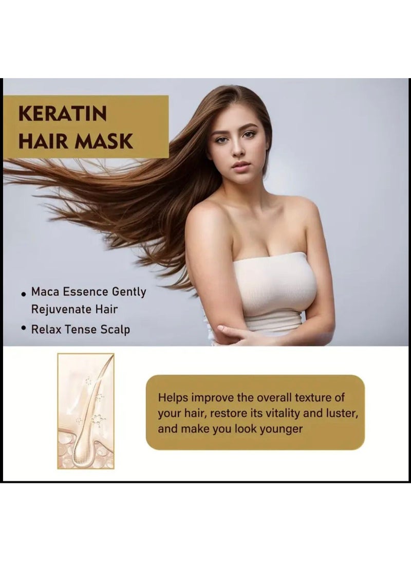 EELHOE Keratin Hair Mask Repairing and Moisturizing-Deep Nourishment for Damaged, Dry and Split Ends - Image 3