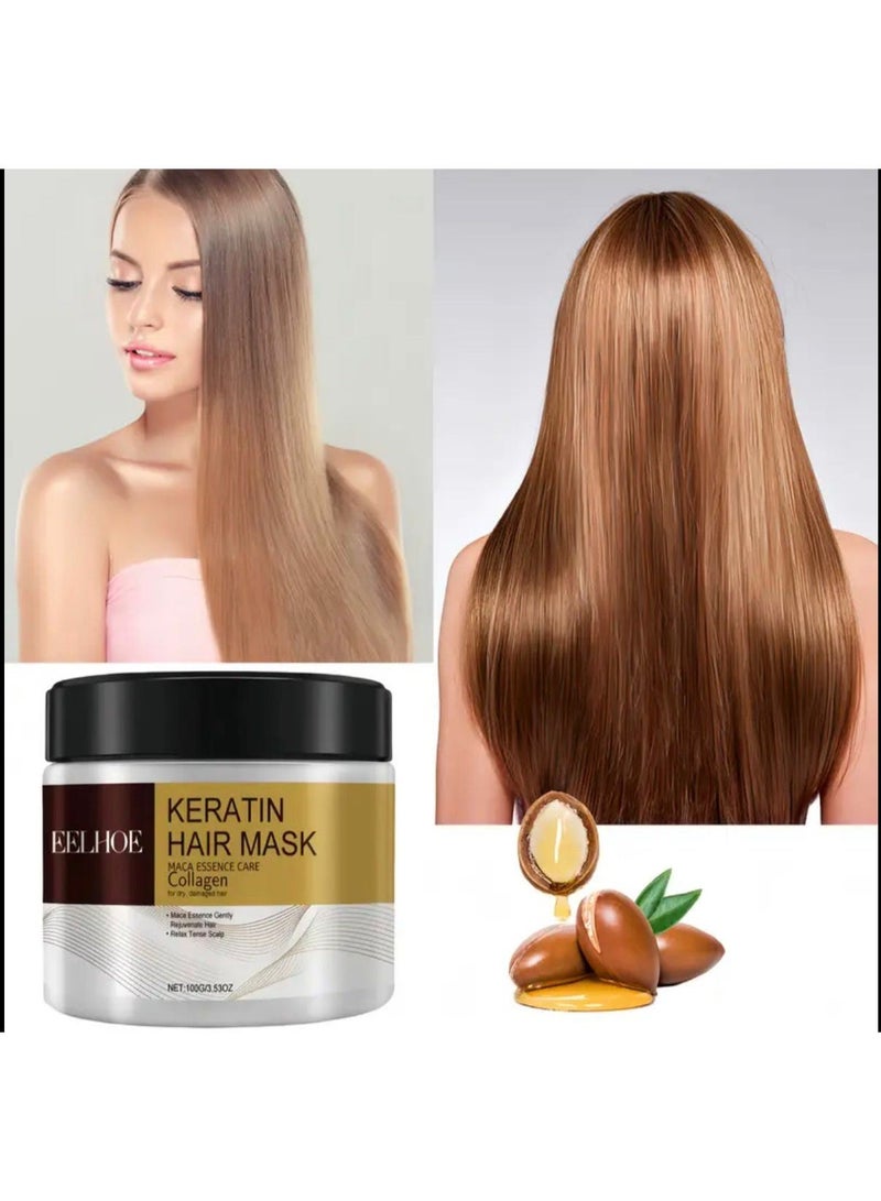 EELHOE Keratin Hair Mask Repairing and Moisturizing-Deep Nourishment for Damaged, Dry and Split Ends - Image 2