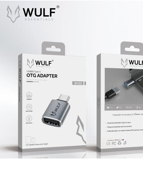 WULF Essentials W100 USB 3.0 Type-C OTG Adapter for Mobile & Tablet