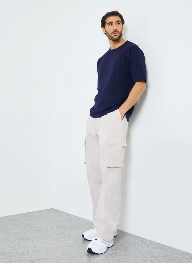 Styli Woven Oversized Fit Open Hem Cargo Joggers - Image 1