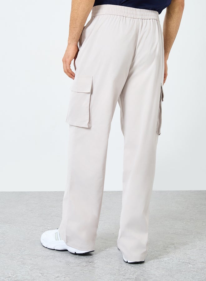 Styli Woven Oversized Fit Open Hem Cargo Joggers - Image 4