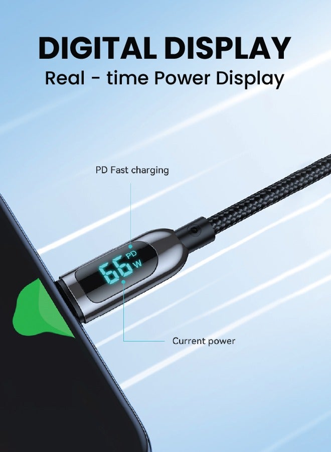 SEEKEN 100W 1.2 M C TO C Charging Cables - Black | Fast Charging | Campatible with Iphone and Samsung | Braided Cable | Anti Bending | Premium Design | High-Quality. - Image 3