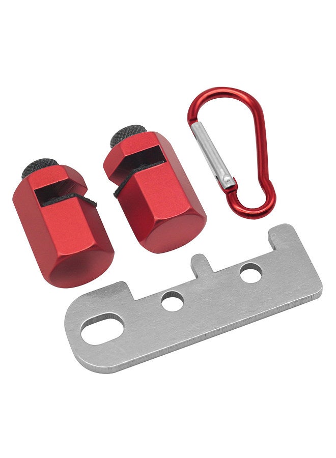 Square Auxiliary Clamp Carabiner Stair Gauge Framing Square Clip Holder Aluminium Alloy Square Layout Attachment Jigs Metal Stair Stringer Layout Tool  - Image 1