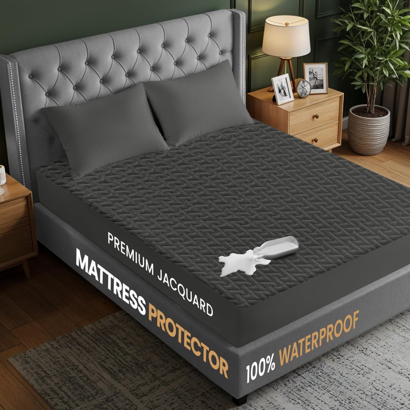 Utopia Bedding Waterproof Mattress Protector Twin XL (Gray) Size  Premium 3D Air Soft Fabric Mattress Cover  Fits 15 Inches Deep  Breathable  Fitted Style with Stretchable Pockets - Image 2