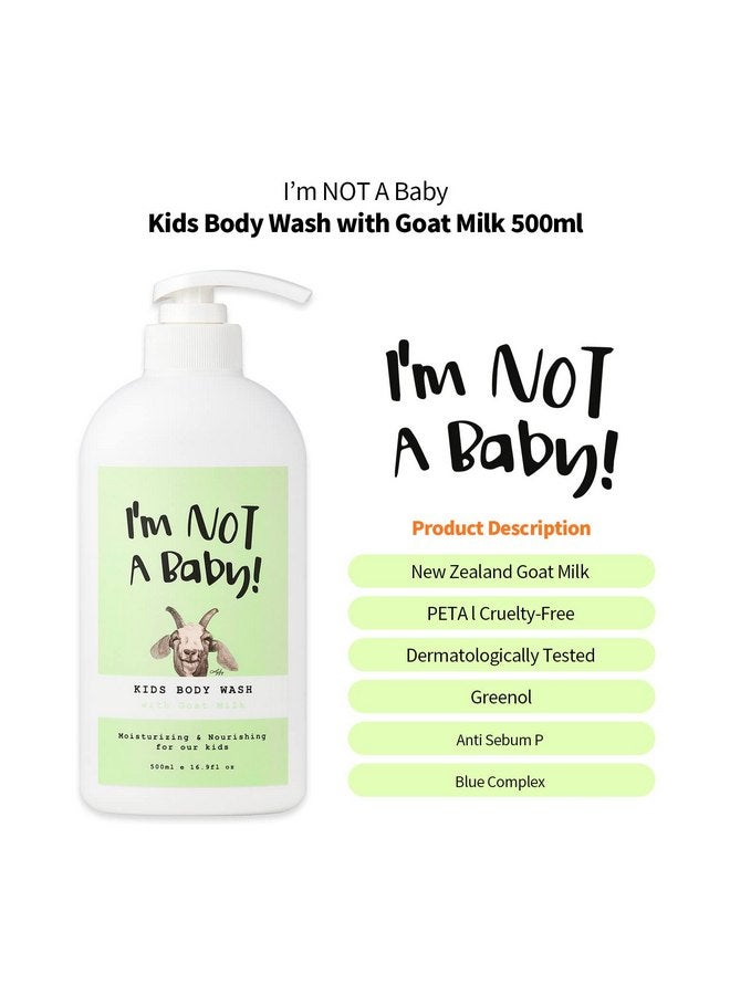 I'm NOT A Baby! Kids Body Wash- Dermatologist Tested, Allergen free, Cruelty-free, PETA, Gentle for Kids, Goat Milk, 16.9 Fl Oz - Image 2