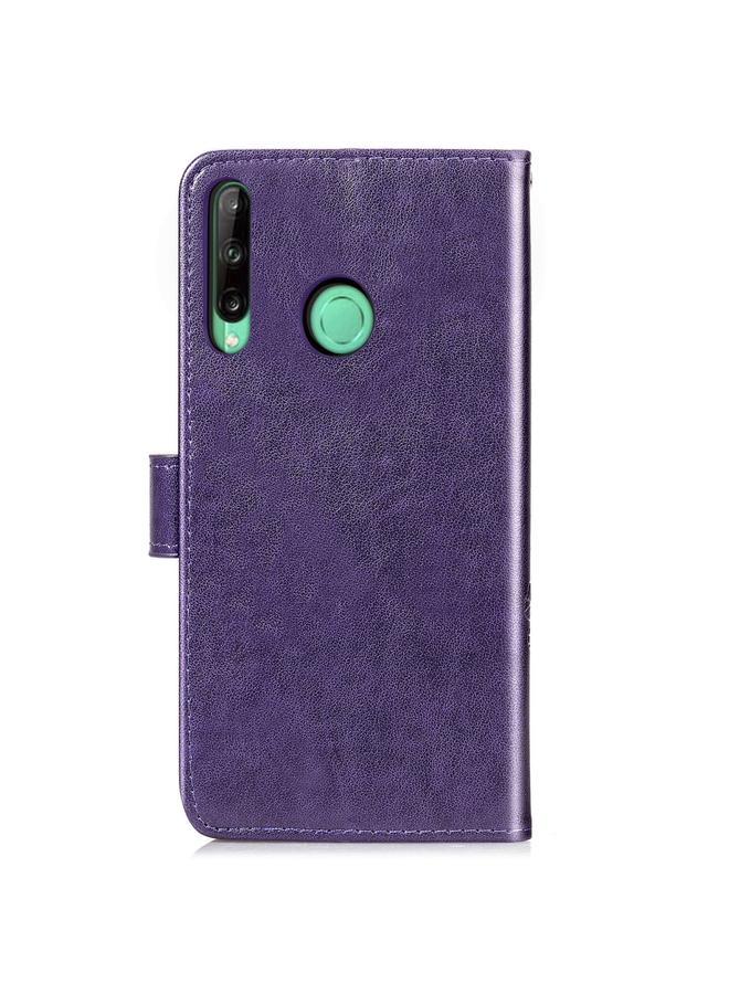 Zaboon Case For Huawei P40 lite E/Y7P Four-leaf Clasp Embossed Buckle Mobile Phone Protection Leather Case with Lanyard & Card Slot & Wallet & Bracket Function - Image 2