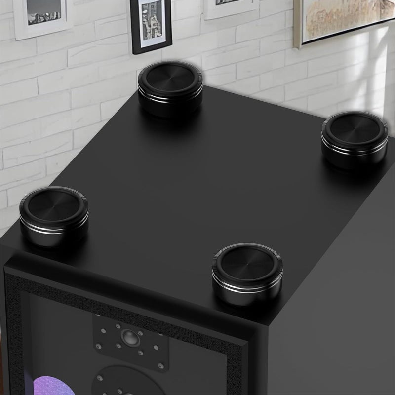 4Pcs Speaker Isolation Pads Isolation Feet Turntable Feet 1.5 * 0.7 with Non-Slip Rubber Ring/3M Adhesives/M4 Screw for Speakers Subwoofers Amplifier Turntable - Image 4