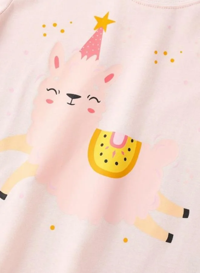 YUNIQEE Pink Printed Short Sleeve Crew Neck T-Shirt