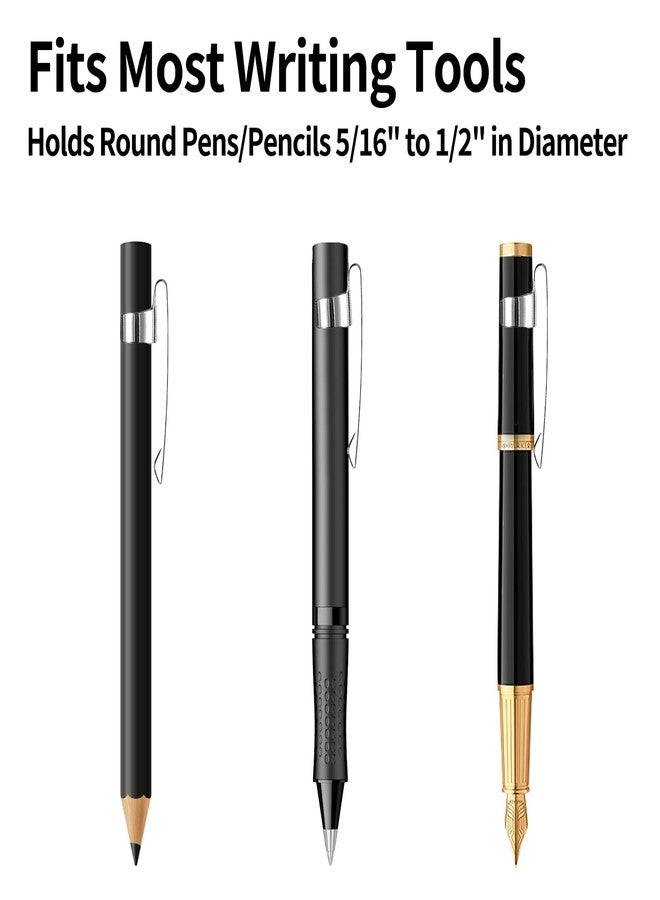 ZGGAZCA 20 Pack Pencil Clips for Shirt Pocket Mechanical Pen Clip Holders with Space for Notebook Steel Toppers Secure Metal Pocket Clips for Writing Tools and Accessories - Image 4