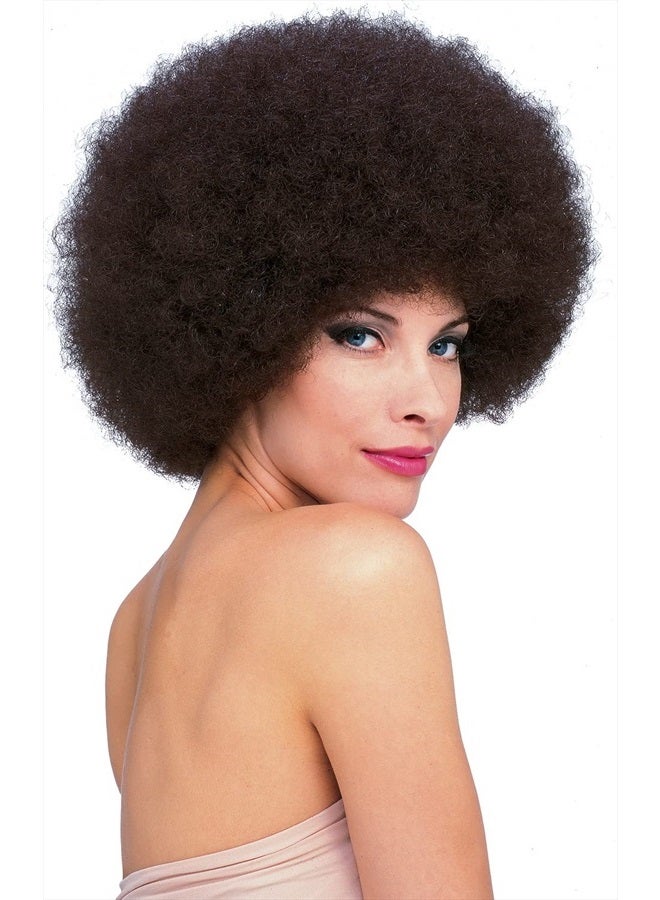 RUBIE'S Costume Deluxe Afro Wig,Dark Brown, One Size - Image 1