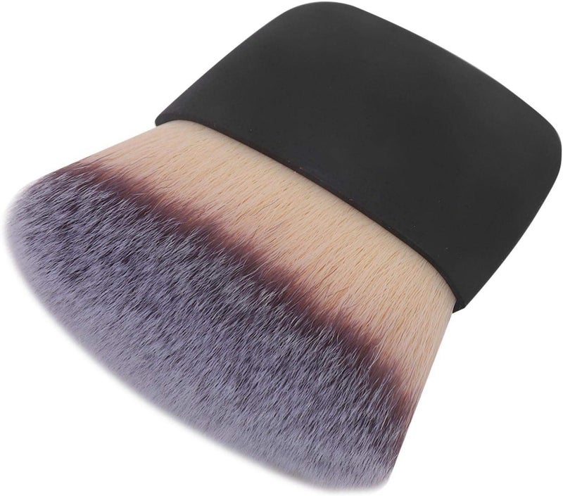 Kabuki Makeup Brush Face Foundation Brush Mini Loose Powder Brush for Apply Powders Blush Bronzer Foundation Mineral Make up Pressed Powder Black