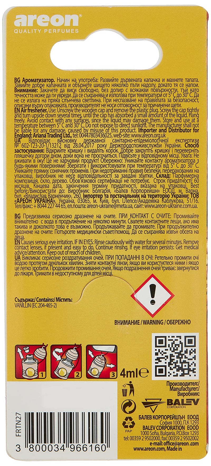 AREON Fresco FRTN27 Hanging Car and Home Air Freshener, Coffee - Image 2