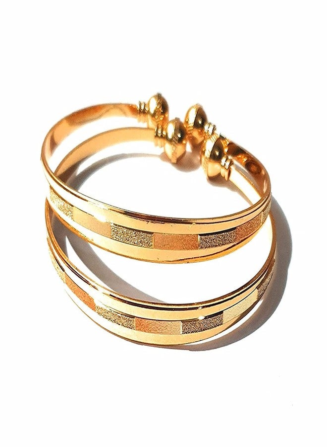 Bhumi Creation Brass Gold Plated Adjustable Bangles for women/girls - Image 1