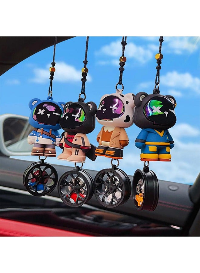 Generic Car Hanging Ornament Swinging Bear, Pendant Interior Rearview Mirror Decoration (Blue)  - Image 5