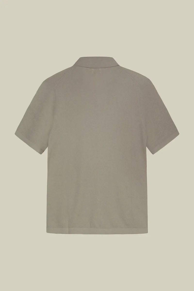 Doppelganger White Men's polo shirt in 100% cotton honeycomb knit with Derby collar - Ice for Men | Best Price UAE