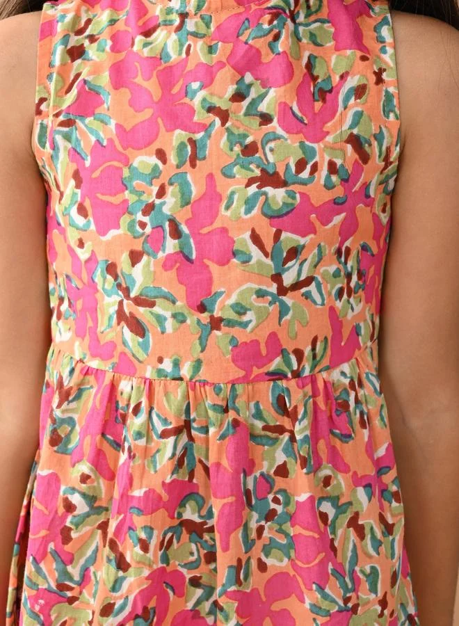 LILPICKS Floral Print Maxi Dress