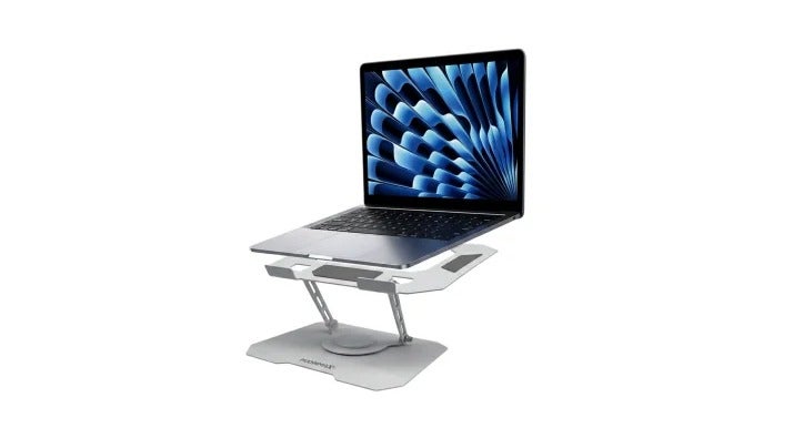 موج ماكس Moogmax Metal Foldable and Liftable Laptop Stand with 360 Degree Rotation, Desk Laptop Base, Laptop Stand, Tablet Holder, Rotating Base, Adjustable Holder, Desk Organizer, Sturdy and Stable Holder for Work, Study and Daily Use, Laptop Holder, Laptop Holder, Laptop Base, Laptop Stand, Metal Laptop Holder, Foldable Laptop Holder, Liftable Laptop Holder, Rotating Laptop Holder, 360 Degree Laptop Holder, Tablet Holder, Laptop Base, Desk Holder, Desk Organizer, Holder for Work, Holder for Study, Rotating Laptop Base, Stable Holder, Durable Holder, Laptop Accessories, Moogmax Holder. - Image 3
