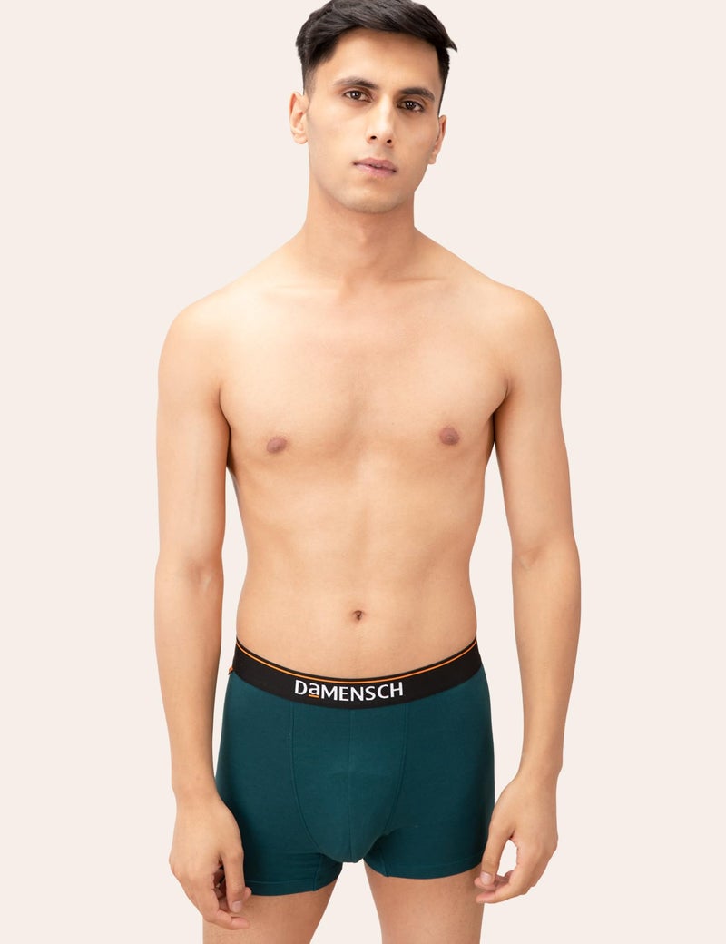 DAMENSCH Men's Deo-Cotton Deodorizing Trunk- Pack of 1- Iris Blue- X-Large - Image 3