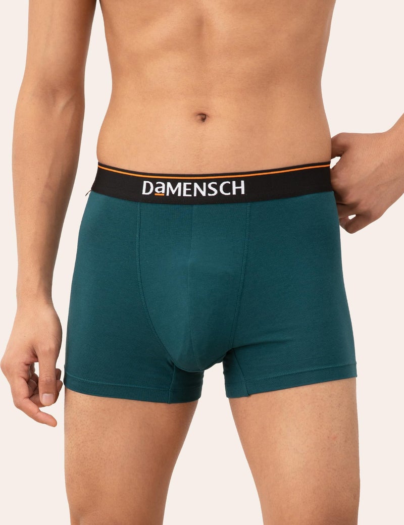 DAMENSCH Men's Deo-Cotton Deodorizing Trunk- Pack of 1- Iris Blue- X-Large - Image 4
