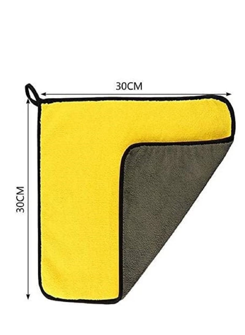 althiqahkey Car Drying Towel, Multipurpose Microfiber Cleaning Cloth, Microfiber Cleaning Towel for Car Washing, Super Detailing cloth for Kitchen/Drying/Windows/Screen, 30x30cm, 3 PIECES  - Image 1