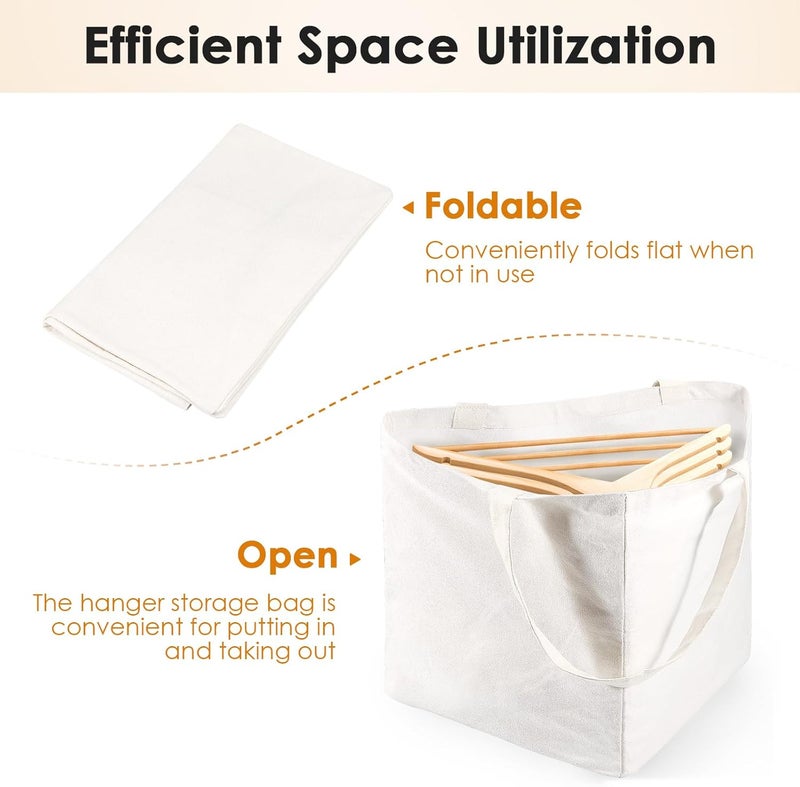 windforgecraft Clothes Hanger Organizer Bag Hanger Storage Triangle Bag Holder with Handles for Space Saving Hanger Stacker Hamper Square for Closet Tidier Laundry Rooms Wardrobe Drying Rack (Style 1) - Image 5