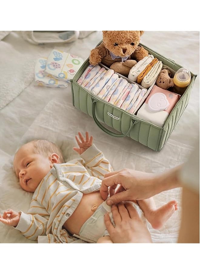 U-HOOME - Baby Diaper Caddy Organizer Baby Storage Basket For Diapers And Baby Wipes Versatile Storage Basket - Image 1