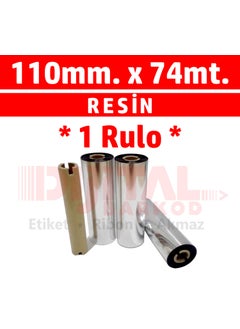 Dijital Barkod Digital Barcode Resin Ribbon 110X74 mt Resin Out 1/2 Inch / 1 Roll  - Image 2