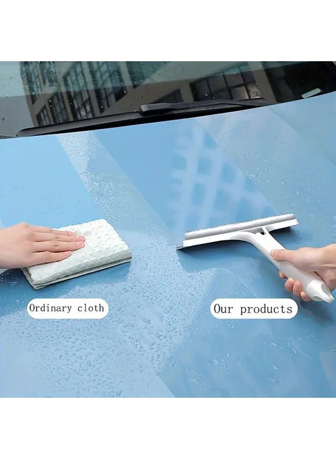 أصفر 3 في 1 ممسحة زجاج مع زجاجة رذاذ منظف نوافذ مزدوج الجوانب إسفنجة مسحة - Image 5