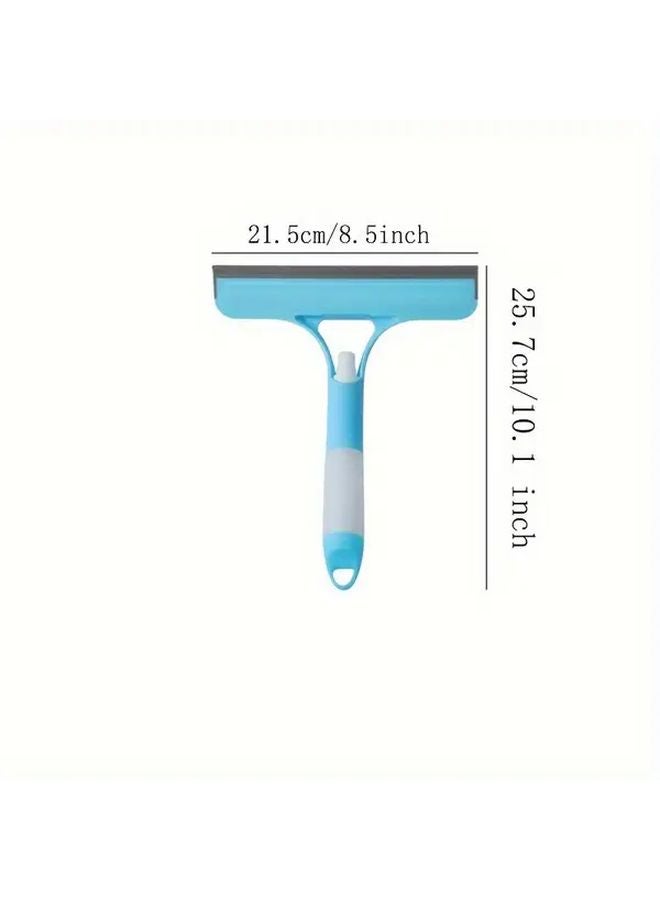 أصفر 3 في 1 ممسحة زجاج مع زجاجة رذاذ منظف نوافذ مزدوج الجوانب إسفنجة مسحة - Image 4