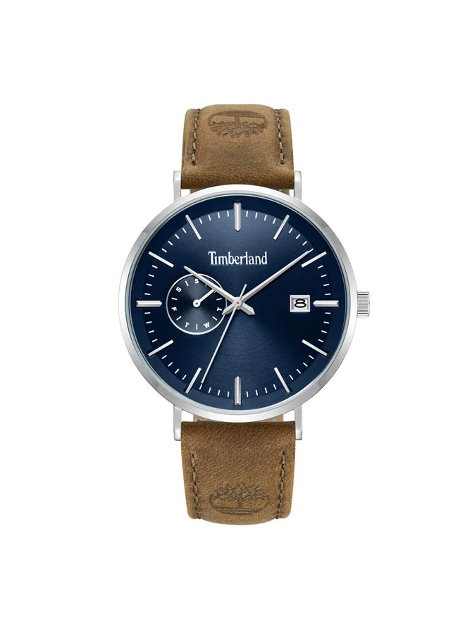 Rangeley Blue Dial Leather Strap Multifunction Watch for Men, 42mm