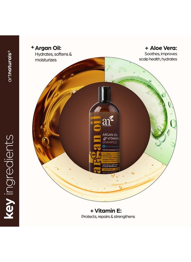artnaturals - Argan Hair Growth Shampoo - (16 Fl Oz / 473Ml) - Sulfate Free - Treatment For Hair Loss, Thinning & Regrowth - Men & Women - Infused With Biotin, Argan Oil, Keratin, Caffeine - Image 1