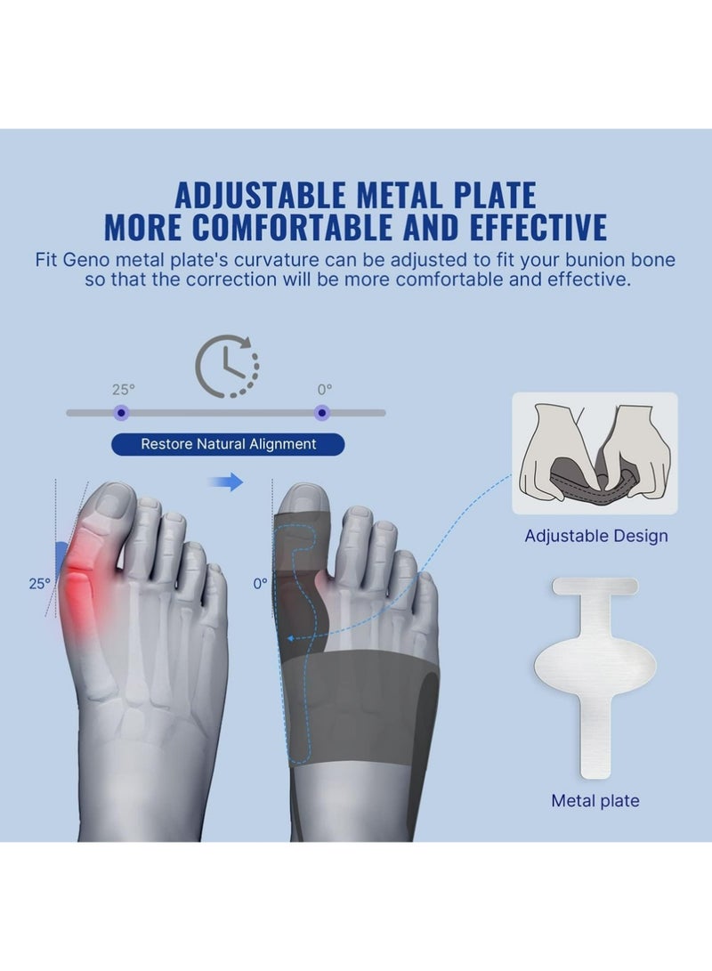 YOUGE A Pair Bunion Corrector Splints Women & Men Big Toe - Adjustable Big Toe Separator for Pain Relief - Adjustable Bunion Correction Orthopedic for Hallux Valgus - Day & Night Support - Image 2