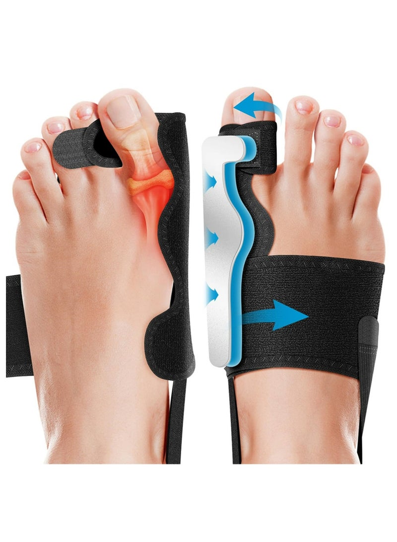 YOUGE A Pair Bunion Corrector Splints Women & Men Big Toe - Adjustable Big Toe Separator for Pain Relief - Adjustable Bunion Correction Orthopedic for Hallux Valgus - Day & Night Support - Image 1