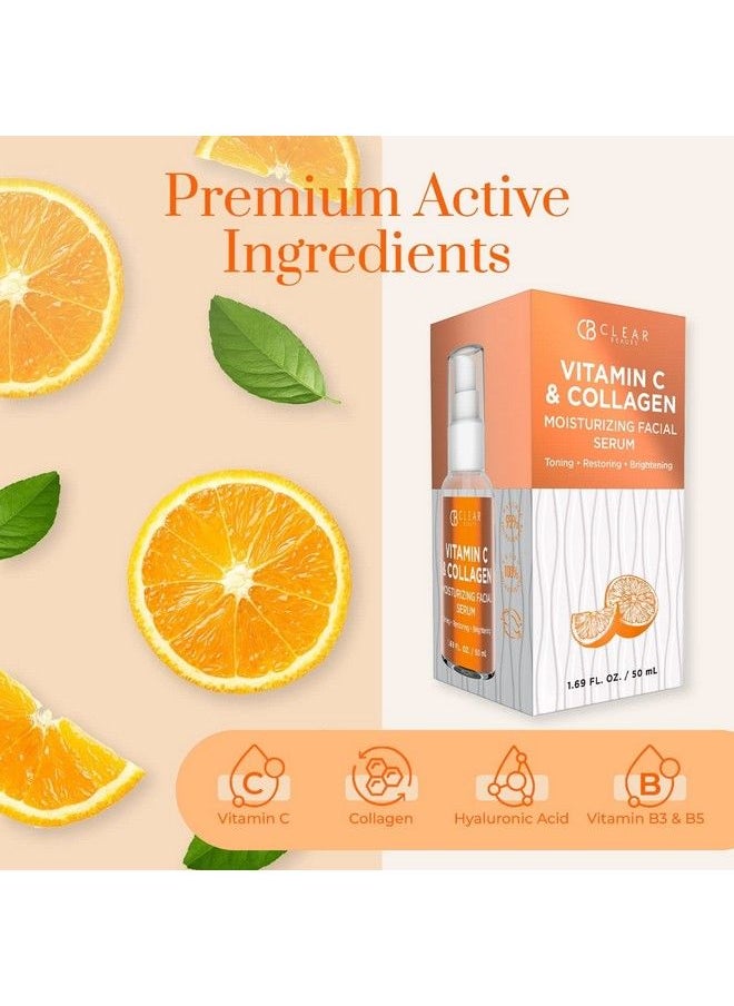 Clear Beauty - (Formerly Clair) Vitamin C And Collagen Face Serum Reduce Dark Spots & Wrinkles Moisturizing Antiaging & Brightening Facial Serum Cruelty Free Korean Skincare For All Skin Types - Image 1