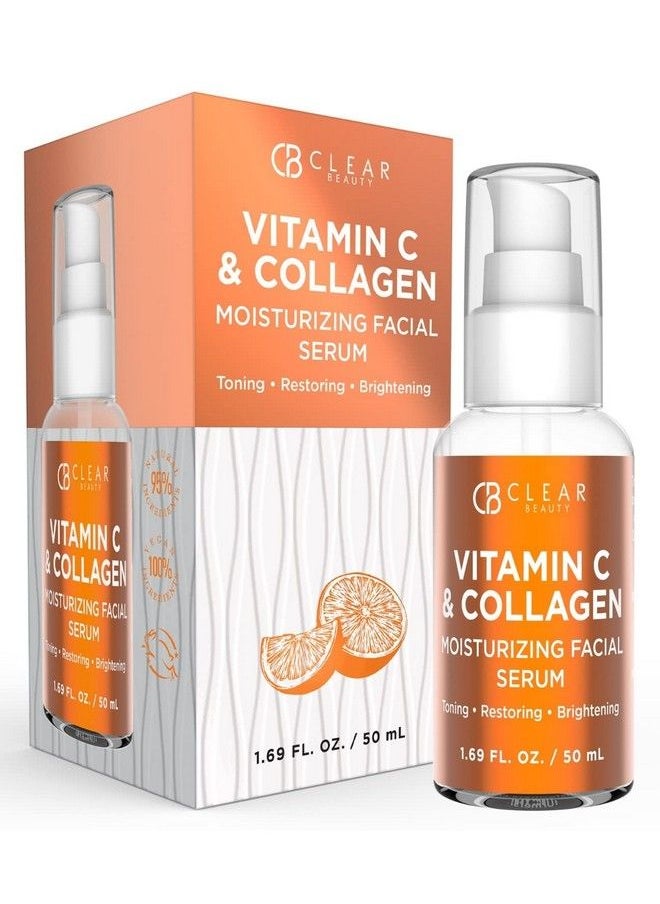 Clear Beauty - (Formerly Clair) Vitamin C And Collagen Face Serum Reduce Dark Spots & Wrinkles Moisturizing Antiaging & Brightening Facial Serum Cruelty Free Korean Skincare For All Skin Types - Image 1