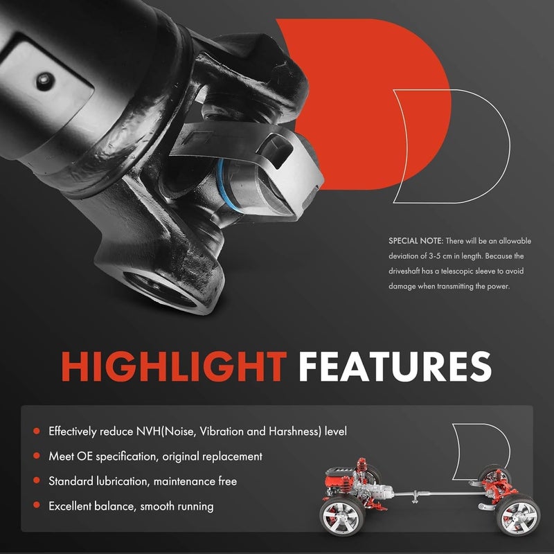 A-Premium Driveshaft Assembly for Jeep Wrangler 1997-2002 - Image 5