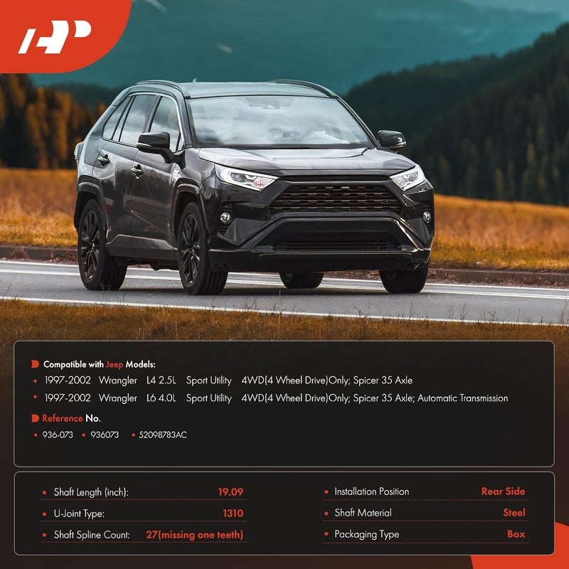 A-Premium Driveshaft Assembly for Jeep Wrangler 1997-2002 - Image 2