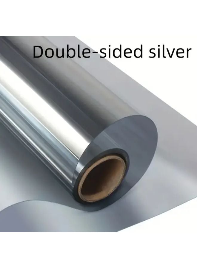 60cm x 300cm Silvery Solar Insulation Film For Thermal Sun UV Protection One Way Privacy - Image 2