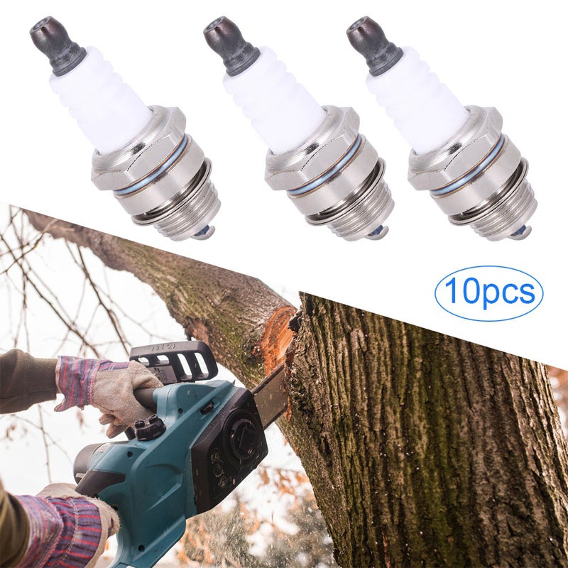 10PCs Sparking Plug Chainsaw Accessories Lawn Mower Parts Brass Ceramic for Hedge Trimmer - Image 3