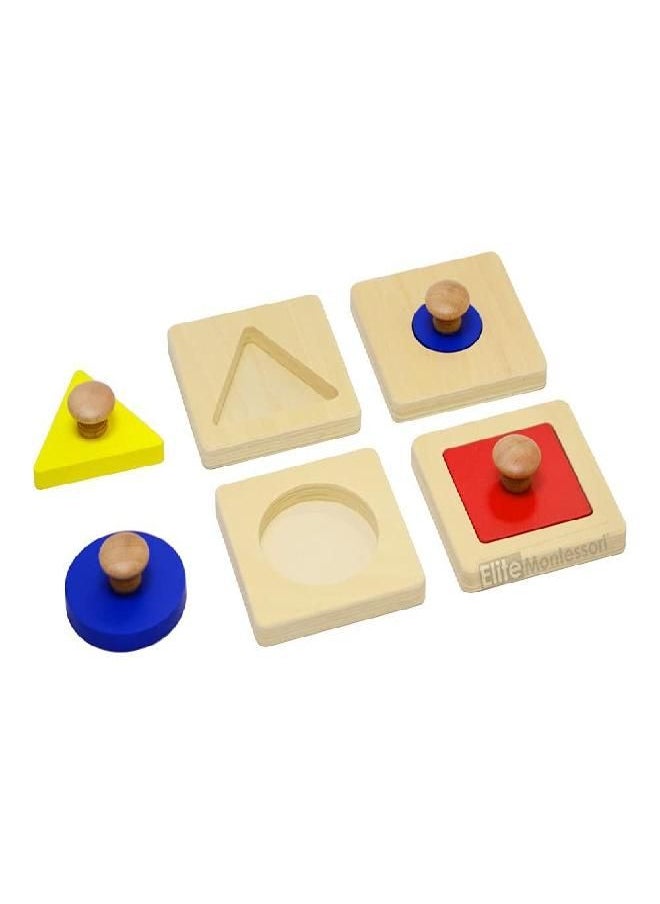 Elite Montessori - Elite Montessori Thick Single/Multiple Shape Jumbo Knob Puzzles Preschool Toddler Learning Material (Single Shape Puzzles) - Image 1
