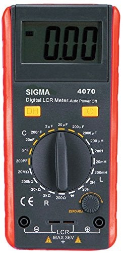 SIGMA جهاز قياس LCR الرقمي Sigma Instruments 4070 (يعمل بالبطارية) - مع شهادة المعايرة, يعمل بالبطارية, أسود أحمر - Image 2