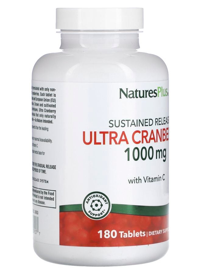 NaturesPlus Sustained Release Ultra Cranberry 1000 mg 180 Tablets - Image 2