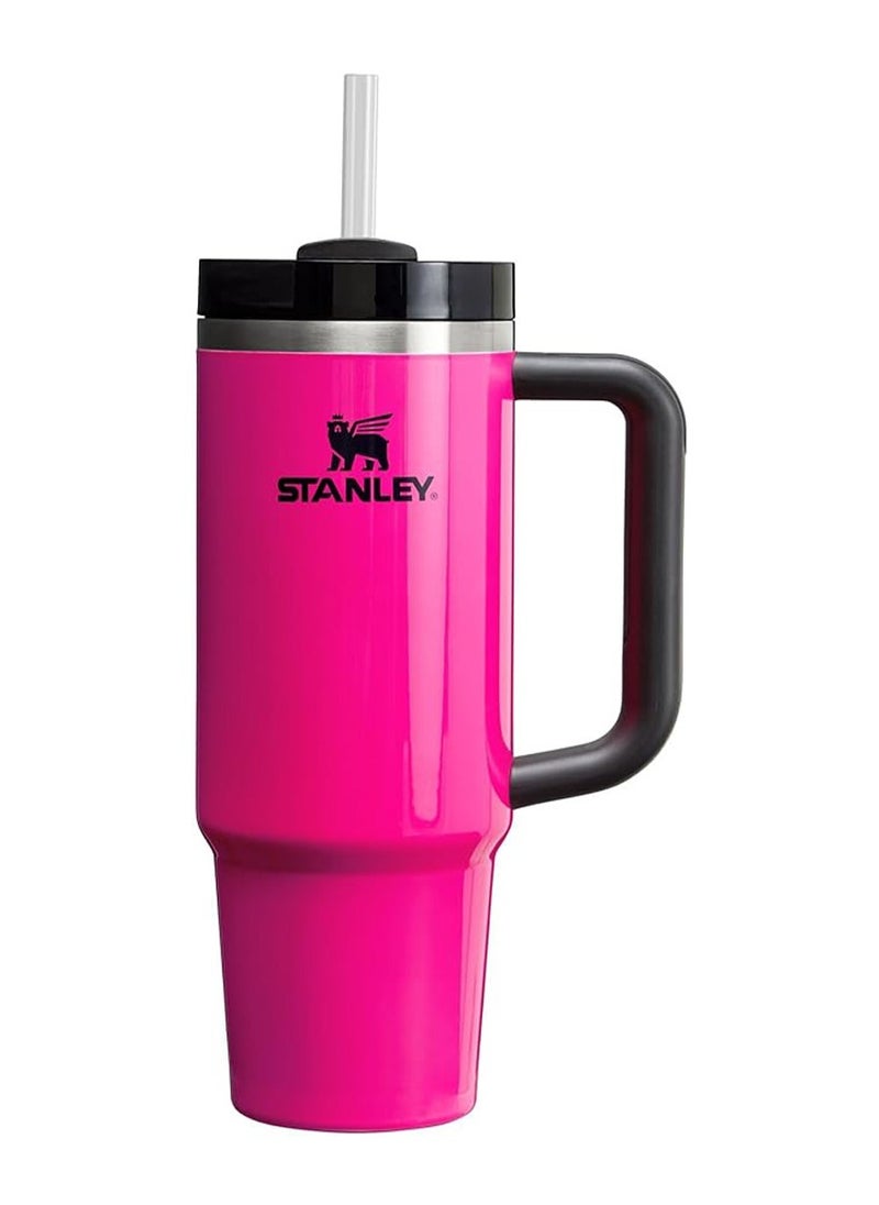 Stanley - Stanley Quencher H2.0 FlowState Tumbler 30OZ NEON PINK Stainless Steel Vacuum Insulated with 3-Position Lid and Straw Perfect for Water Iced Tea Coffee On-the-Go Hydration Ideal Gift Stanley Cup - Image 1