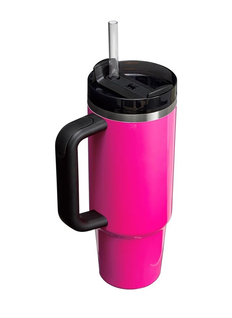 Stanley - Stanley Quencher H2.0 FlowState Tumbler 30OZ NEON PINK Stainless Steel Vacuum Insulated with 3-Position Lid and Straw Perfect for Water Iced Tea Coffee On-the-Go Hydration Ideal Gift Stanley Cup - Image 1