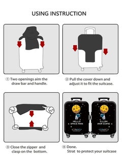 HomarKet Travel Luggage Cover Spandex Suitcase Protector Washable Baggage Covers  - Image 5
