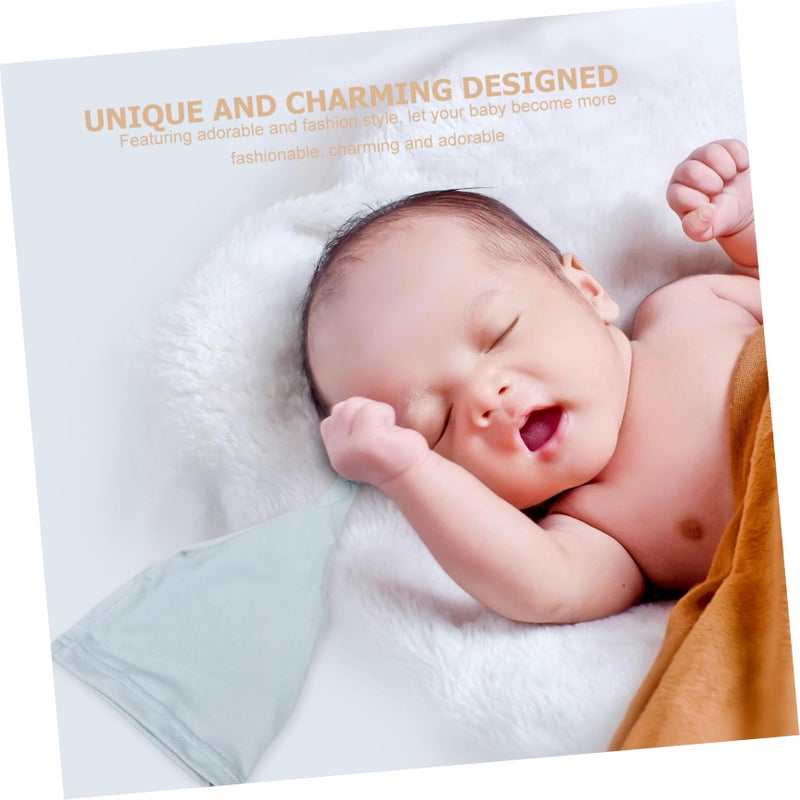 Soft Absorbent Swaddle Blanket Set With Knotted Hat For Newborns Bath Showers Nursery - Image 4