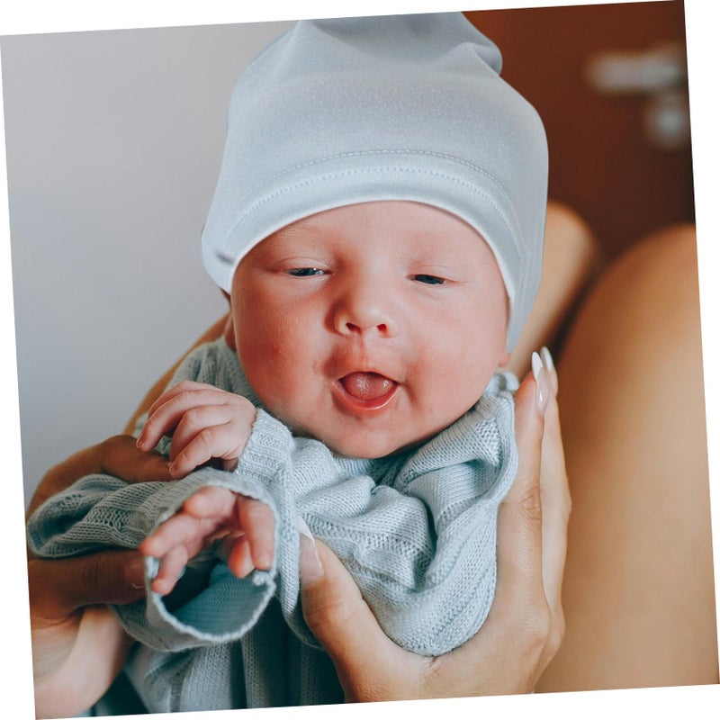 Soft Absorbent Swaddle Blanket Set With Knotted Hat For Newborns Bath Showers Nursery - Image 5