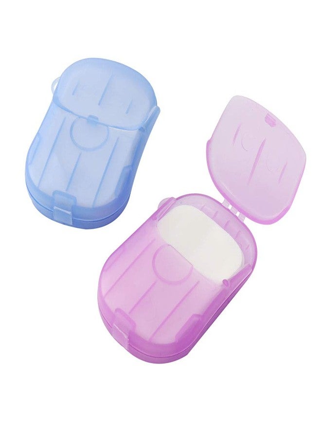 No branded Disposable soap Piece Portable Travel soap Box Travel Hand Washing Piece Cleaning 20 Pieces soap Paper Mini Box（Five colors, a total of 10 boxes, a total of 200 pieces） - Image 2