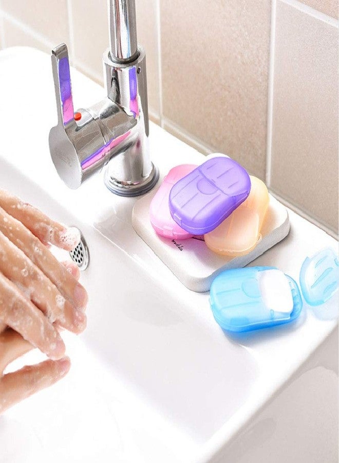No branded Disposable soap Piece Portable Travel soap Box Travel Hand Washing Piece Cleaning 20 Pieces soap Paper Mini Box（Five colors, a total of 10 boxes, a total of 200 pieces） - Image 4
